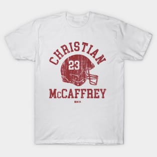 Christian McCaffrey San Francisco Helmet Font T-Shirt